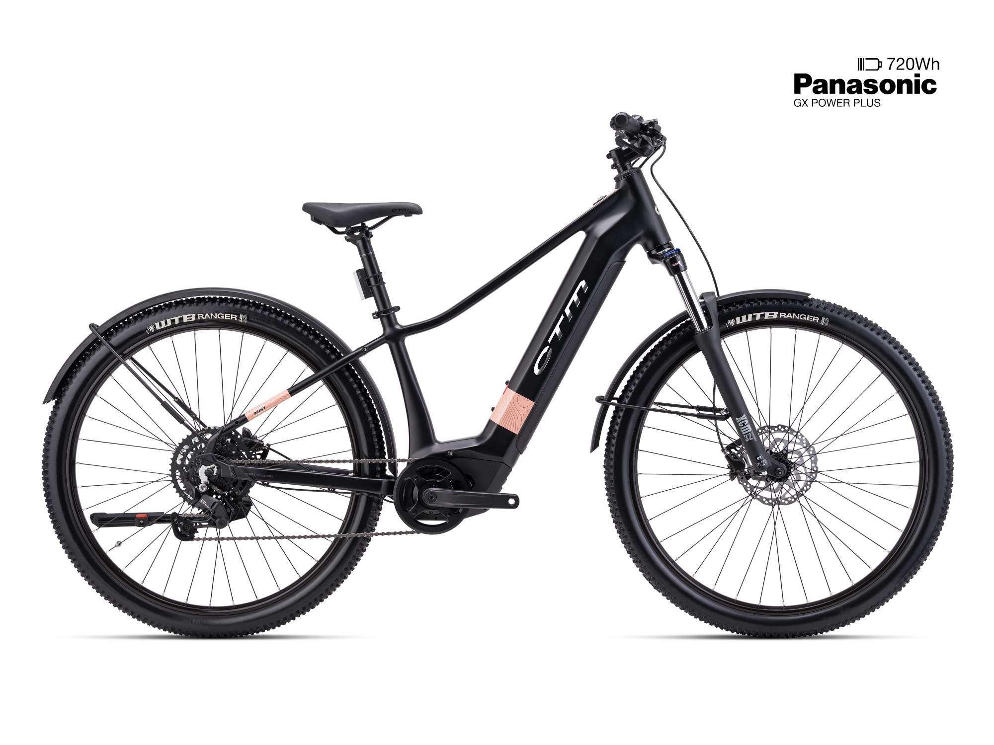 Bicykel CTM RUBY GX 27,5" E-Allroad - matná čierna