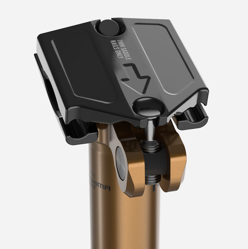 Horný držiak sedla pre sedlovku FOX Transfer a karbónové vzpery