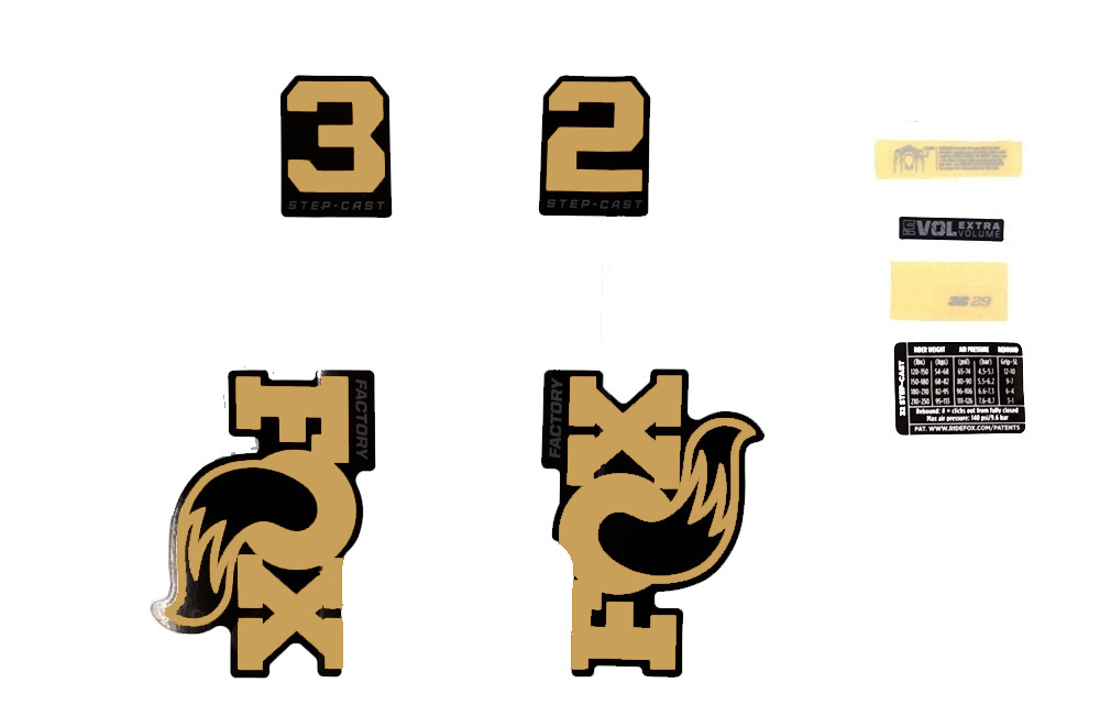 Sada nálepiek pre vidlicu FOX Float 32 StepCast Factory Black (2025+)