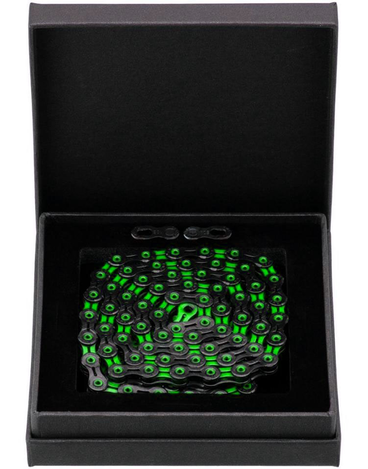 Reťaz KMC DLC 11 Black/Green, 11 Speed