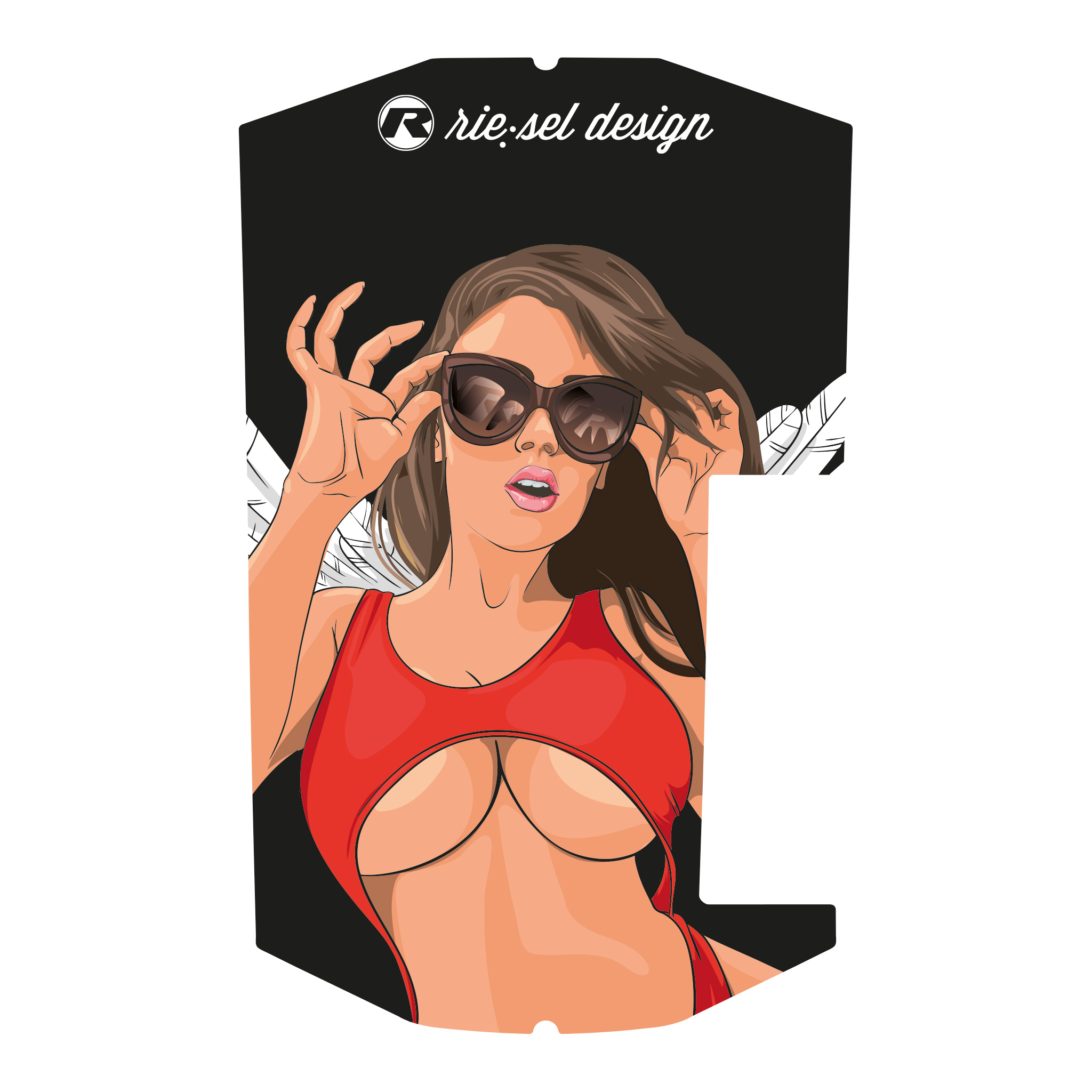 Nálepka RIESEL Roxy:Coat pre blatník RS Zeb, Girl Bella