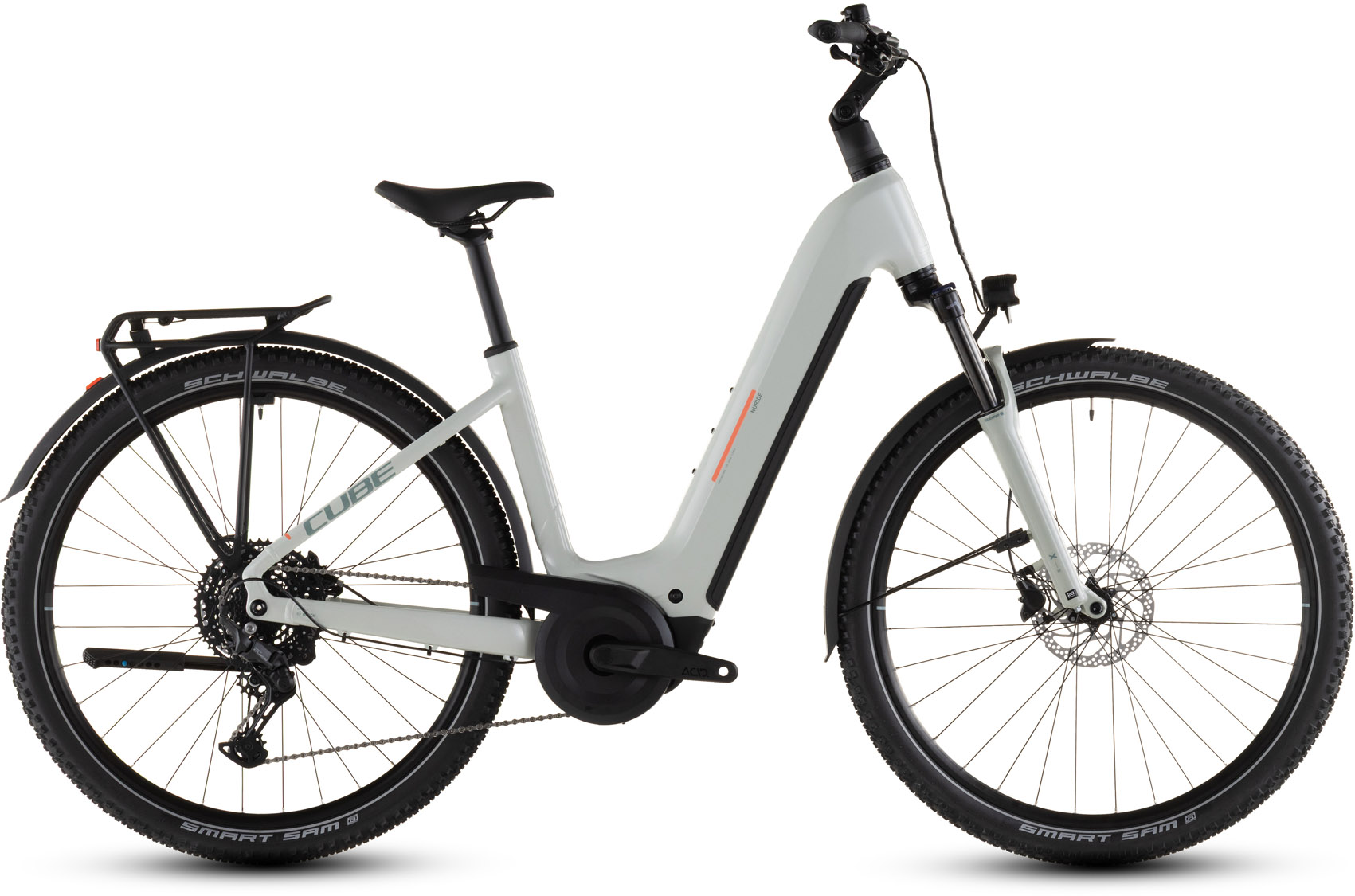 Elektrobicykel CUBE Nuride Hybrid Performance 600, Easy Entry, desertstone´n´grey