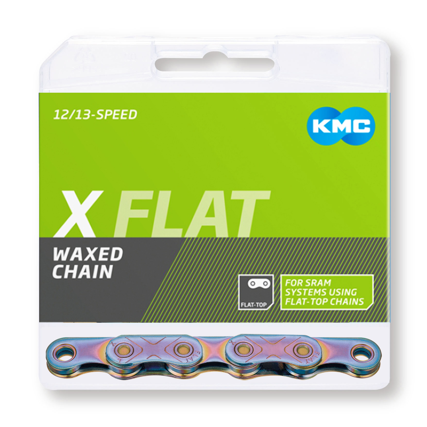 Reťaz KMC  X-Flat Aurora Blue Waxed, 12/13 Speed