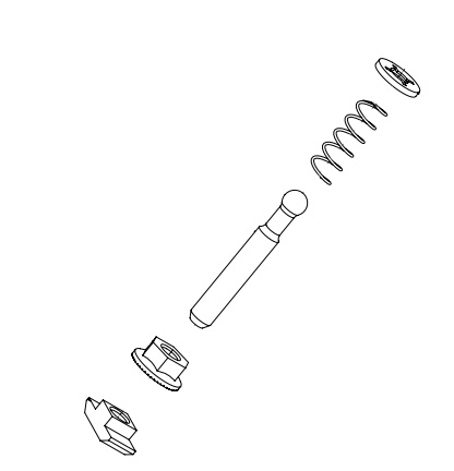 CUBE kompletný tŕň pre kryt internej batérie