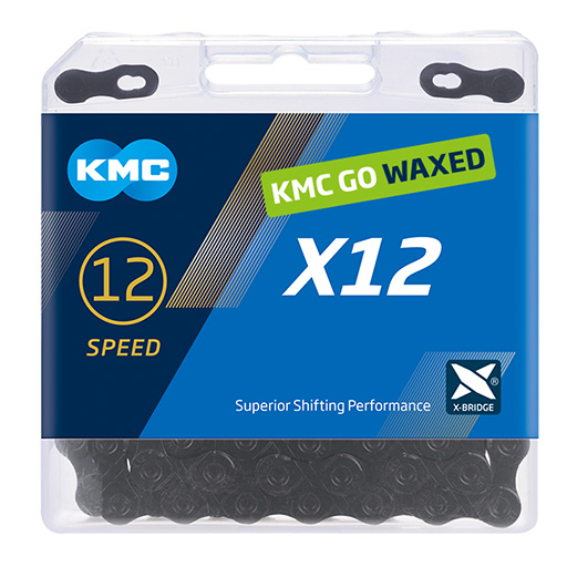 Reťaz KMC X12 Black Tech Waxed, 12 Speed