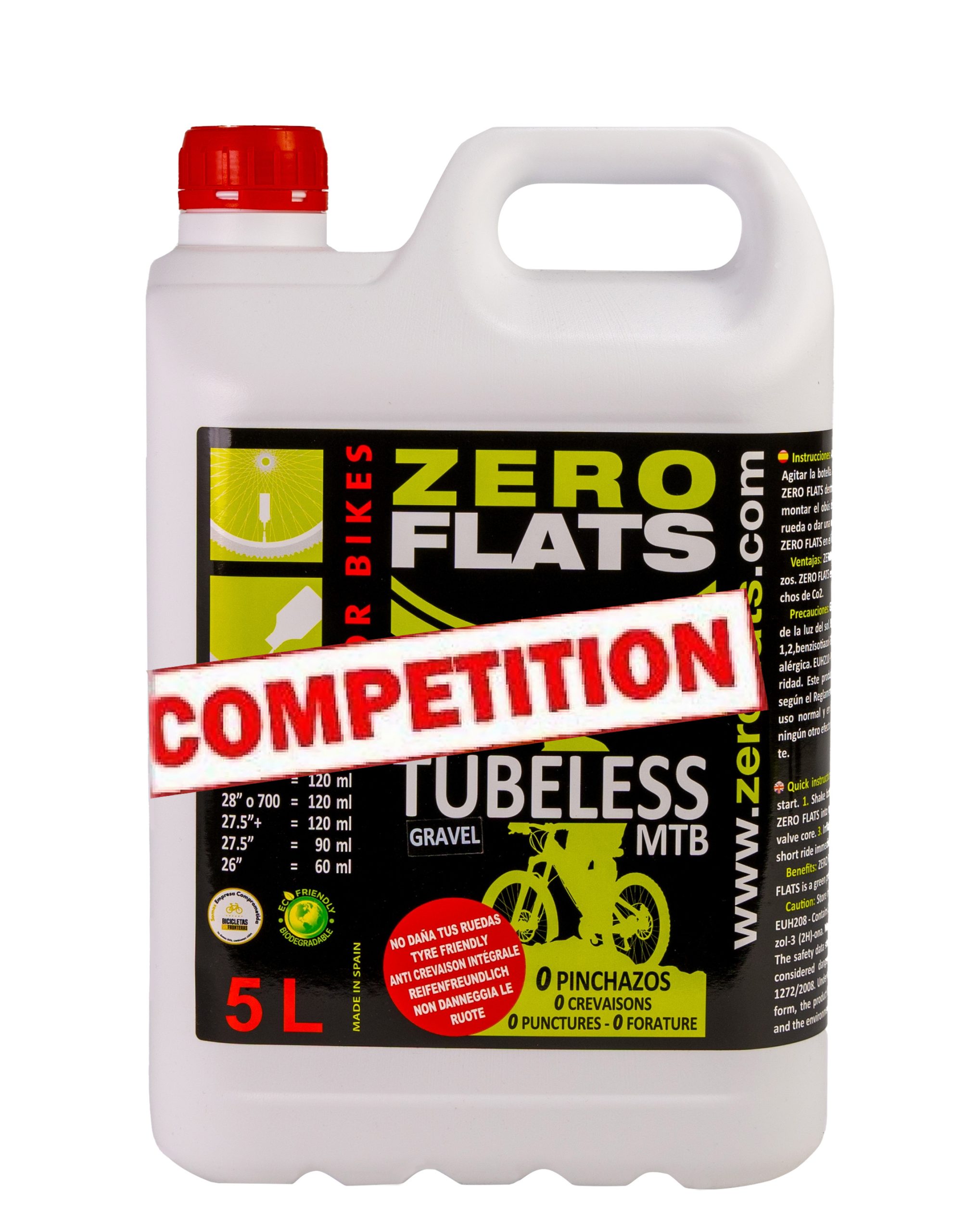 Bezdušový tmel ZeroFlats MTB/Gravel Competition, 5000ml