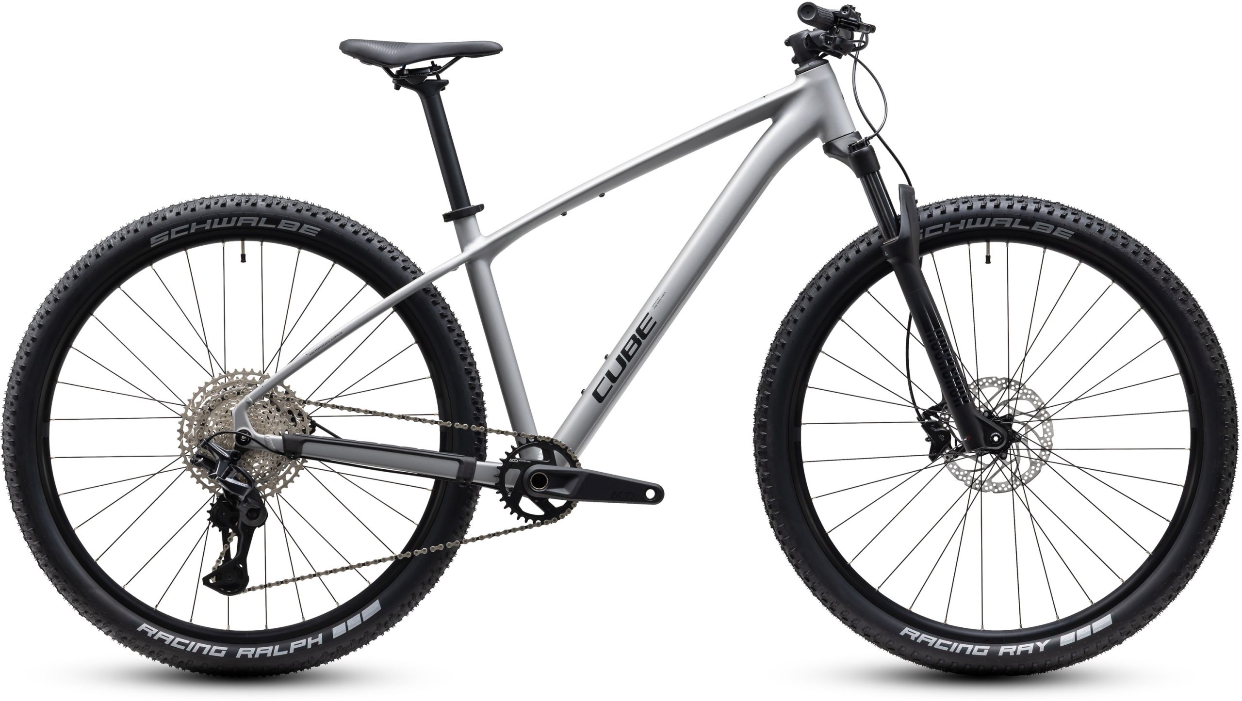 BICYKEL CUBE REACTION PRO  platinum ´n´ black,  2027