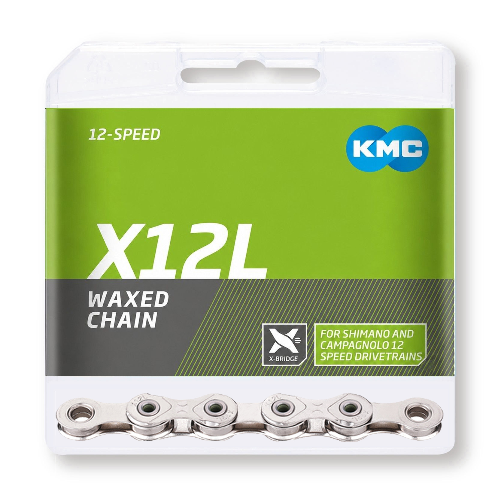 Reťaz KMC  X12L Silver Waxed, 12 Speed
